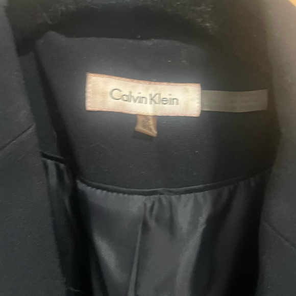 Navy Calvin Klein 8P Petite Blazer - Picture 5 of 11
